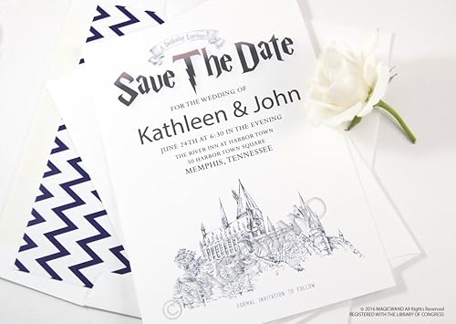 Amazon Com Harry Potter Inspired Save The Dates Set Of 25