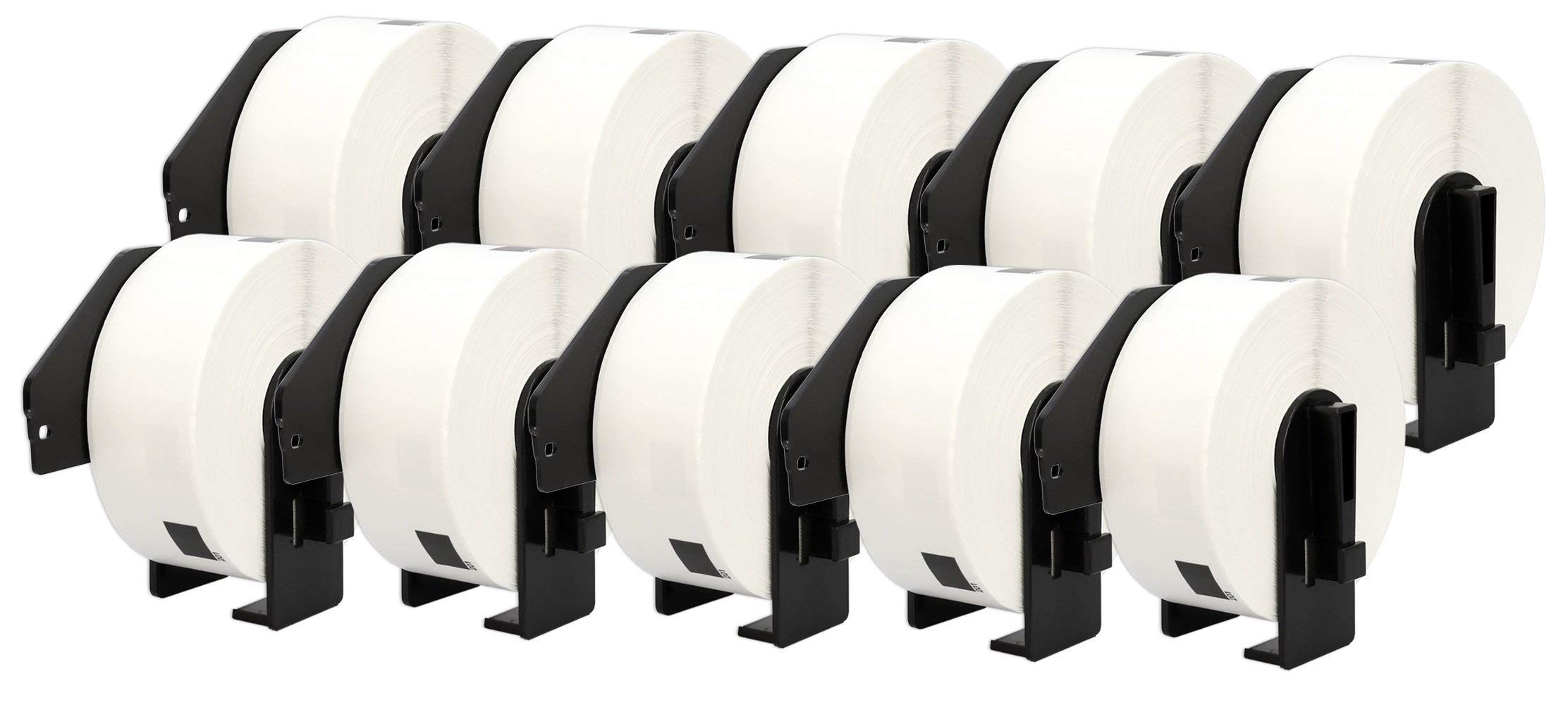 Printing Saver 10x Replacement Brother DK11201 Continuous White Labels for Brother P-Touch QL-500 550 570 700 800 810W 820NWB 1050 1100 (29 x 90 mm)