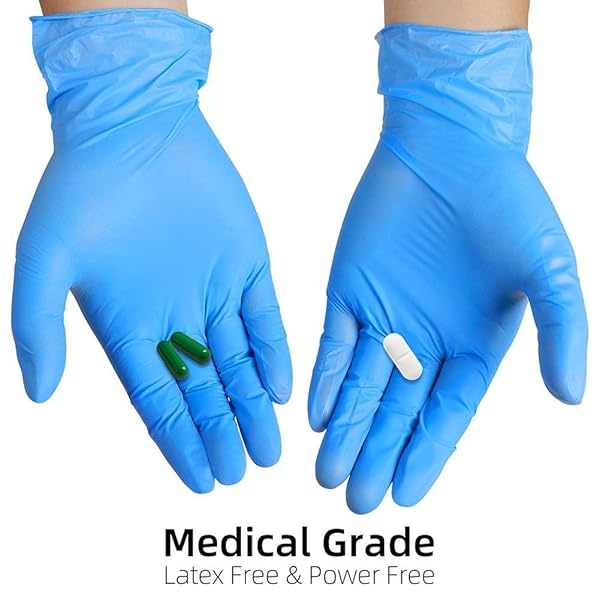 SYNTHETIC VINYL EXAM GLOVES – LATEX-FREE & POWDER-FREE – X-LARGE (BOX OF 100) BLUE