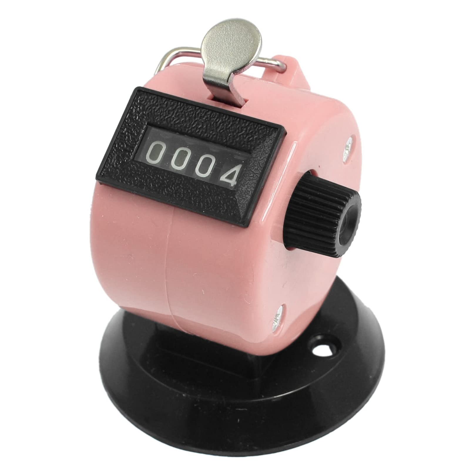 uxcell Golf Pitch 4 Digit Number Clicker Hand Held Tally Counter Black Pink