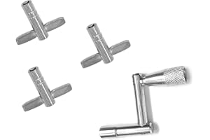 COOBL Drum Keys Set,3-Pack Drum Tuning Key with Continuous Standard Motion Speed key,Universal Drum Key (Chrome-Plated Steel)