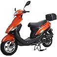 X-PRO 50cc Moped Gas Moped 50cc Moped Street Bike Aluminum Wheels (Orange)
