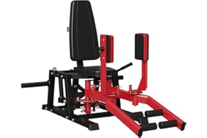Mikolo Plate-Loaded Hip Abductor and Adductor Machine for Home Gym, 6-Level Gear System for Glute & Thigh Workout, Inner/Outer Thigh Trainer for Strength Training