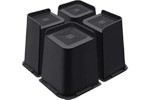 ANNKUT Bed Risers 8 Inch Heavy Duty, Furniture Risers for Bed Desk Table Sofa Couch，Oversized Bed Lifts Risers, Support up to 5000 Lbs(4 Pack Black)