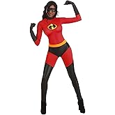 Mrs. Incredible Women's Halloween Costume - Red Jumpsuit, Gloves, Briefs, Eye Mask