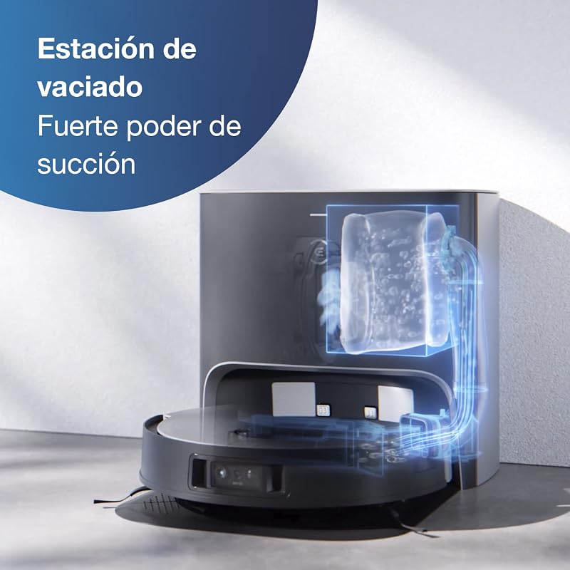, Robot Aspirador DEEBOT X1, con función de fregado y estación de aspiración (3,2L), potencia aspiración de 5000 pa, evitación de obstáculos y mapeo 3D, diseño Jacob Jansen, batería de 5200 mAh