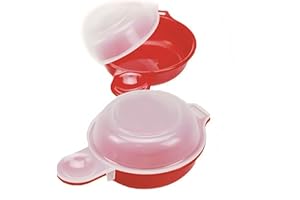 Airniese 2 Pack Easy Eggwich Cooking Tool,Microwave Egg Cooker,1 Minute Fast Egg Hamburg Omelet Maker Kitchen Cooking Tool (R