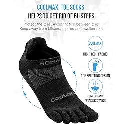 OrrinSports Toe Socks for Men Women Cool-max