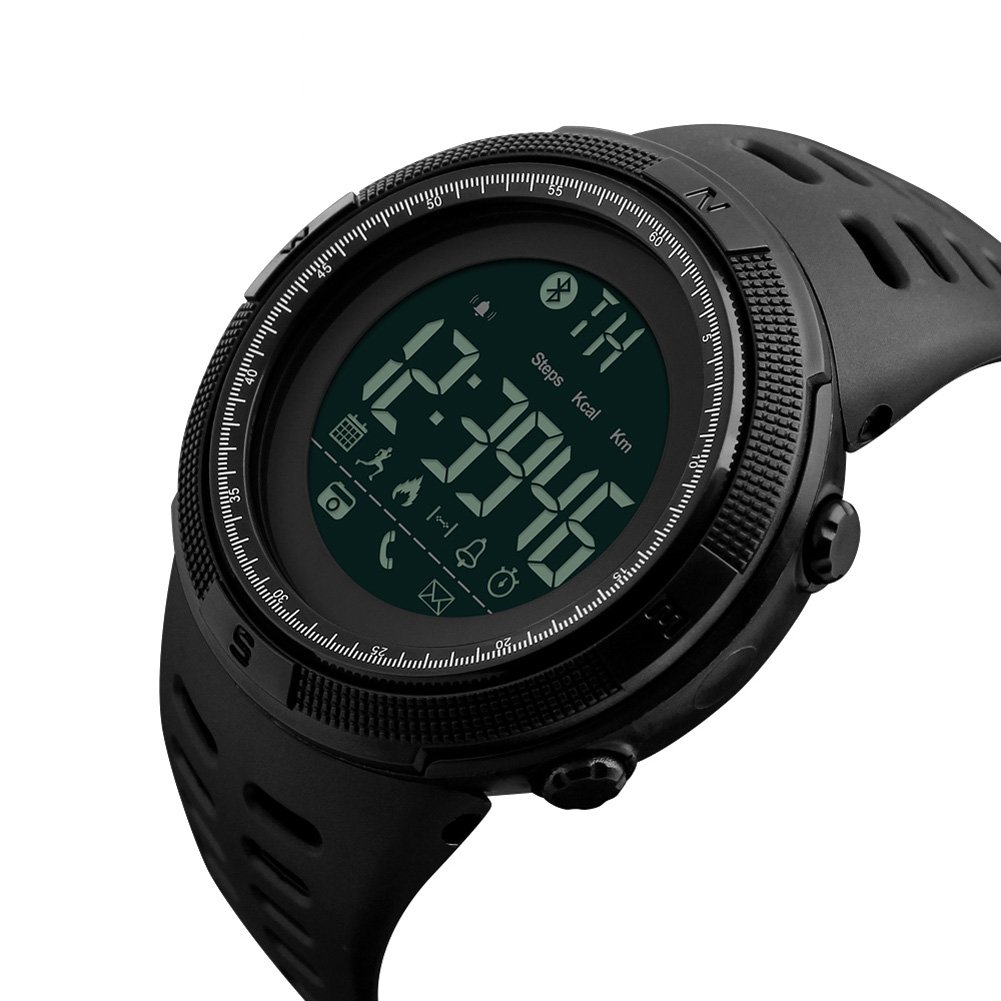 Longqi Watch Skmei - Reloj inteligente digital resistente al agua con función Bluetooth, calendario y actividad deportiva