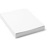 8.5"x11" Perforated Paper, 20/50 Pound, 75 GSM, Variety of Perforation Sizes and Colors, for Forms, Tickets, Postcards, Business Cards. (White, 2 up &ndash; 3.5&rdquo; from bottom)
