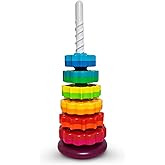 ODELA Spinning Toy – Premium Stacking Toy for Kids – Strong ABS Plastic – Rainbow Spinning Wheel Toy – Fun and Engaging Brain Development Toys for Kids
