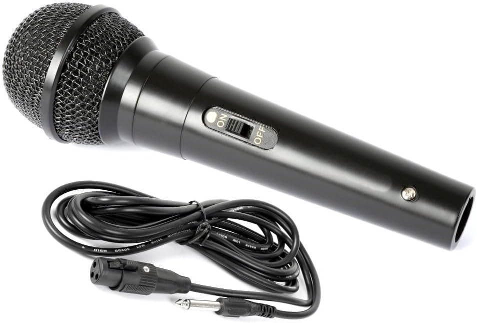 Audio 600 Ohm Dynamic Microphone with 3 M Cable and Connector Jack for