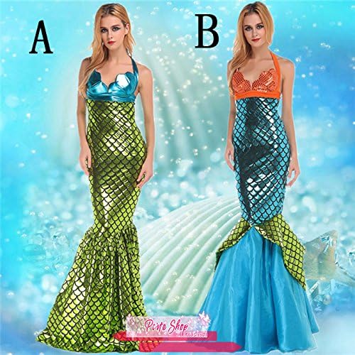 Amazon Co Jp 人魚姫 アリエルariel風 ディズニー ハロウィン 仮装 パーティー仮装 ハロウィン 衣装 ハロウィン仮装 コスチューム 激安 通販 高品質 安い 服 ファッション小物