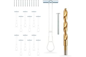 1/4”-20 Quick Easy Heavy Duty Toggle Anchors with Bolts - Hollow Wall Anchors with Steel Wings, Adjustable Up to 2 1/2" Thick