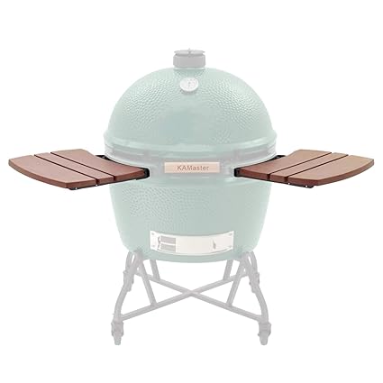 Kamaster Big Green Egg Side Shelves Composite Hdpe Egg Mate For X Large Big Green Egg 2 Shelves With 3 Slats Folding Side Shelves Big Green Egg