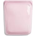 Stasher Platinum Silicone Food Grade Reusable Storage Bag, Rose Quartz (1/2 Gallon) | Reduce Single-Use Plastic | Cook, Store