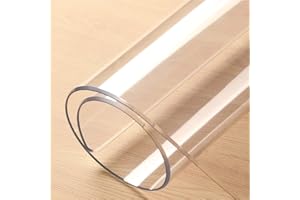 OranclUS Clear PVC Tablecloth - Waterproof Plastic Table Cover Transparent Protection for Wedding, Party, Dining Table (20x68 Inch)