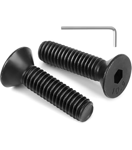 Class 12.9 Steel Socket Cap Screw, Plain Finish, Flat Head
