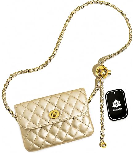 Amazon.com | BEMYLV Mini Chain Belt Purse Gold Waist Bag for  display picture 1