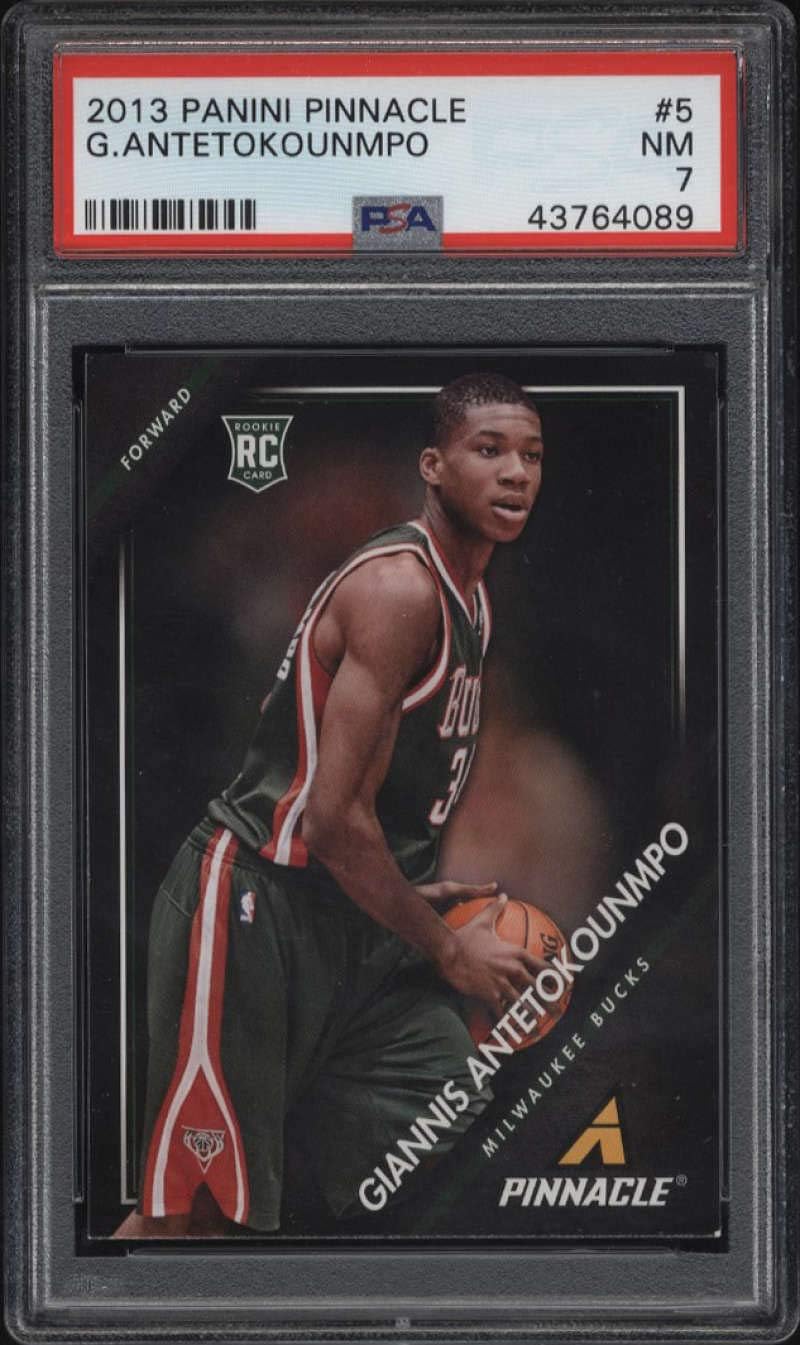 2013 Panini Pinnacle #5 Giannis Antetokounmpo PSA 7 NM Rookie