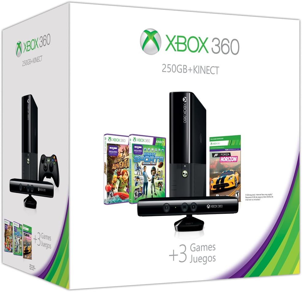 Xbox 360 E 250GB Kinect Holiday Value Bundle Video Games