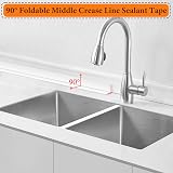 Fixmend 2 Rolls Bath Sealant Strip 126in Self-Adhesive PVC Tape White view 4