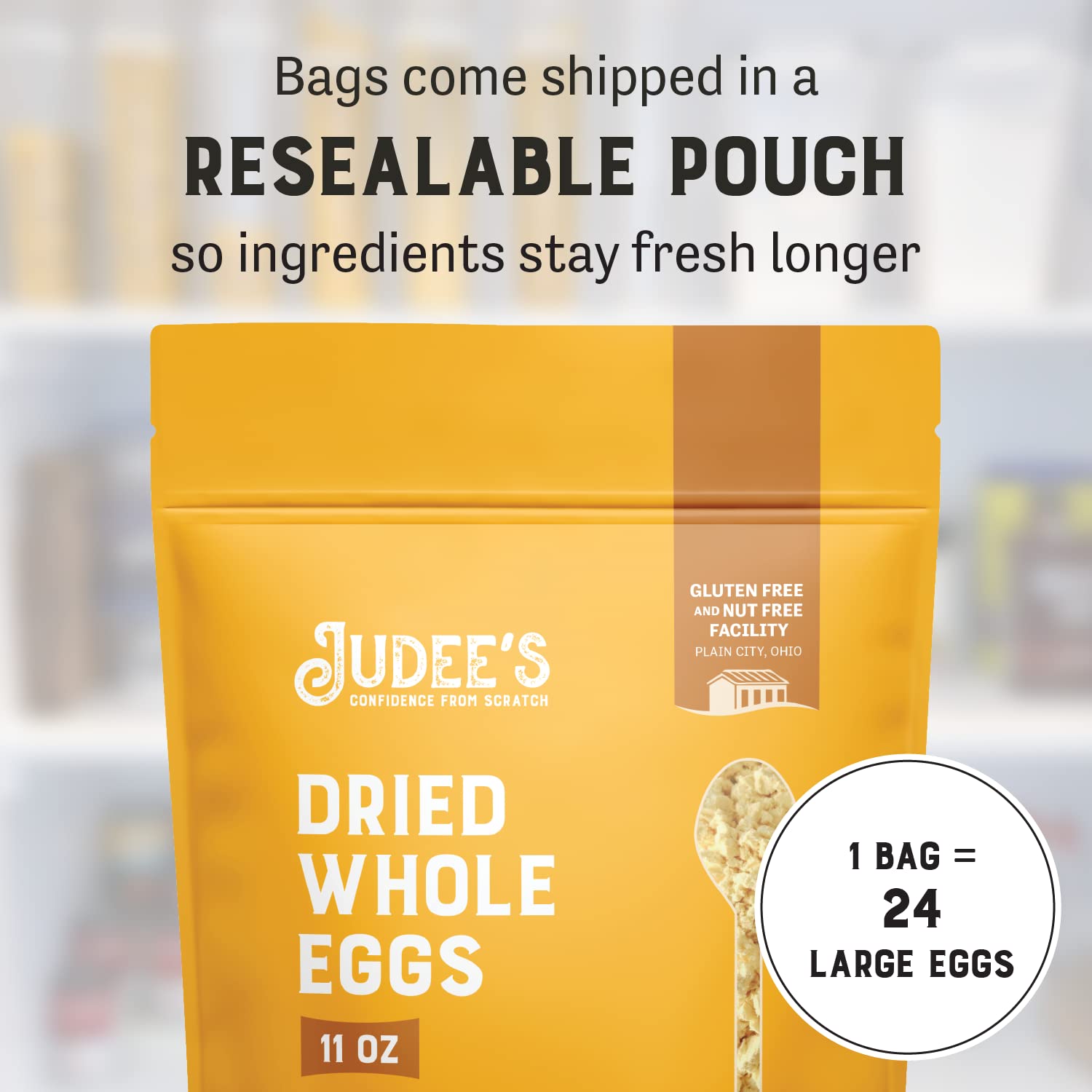 Judee’s Dried Whole Egg Powder 11 Oz Baking Supplies Delicious