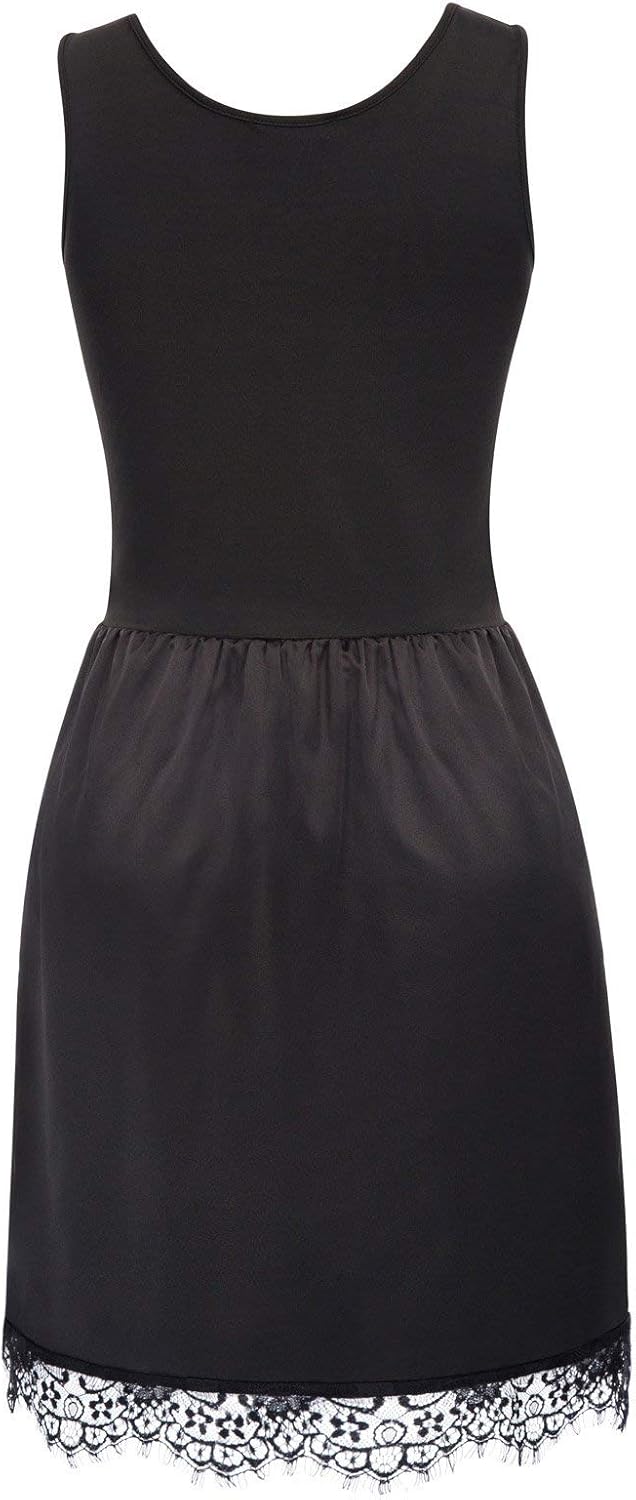 Kate Kasin Women Underdress V Neck Chemise Sleepwear Lace Trim Full Slips at  Women’s Clothing store