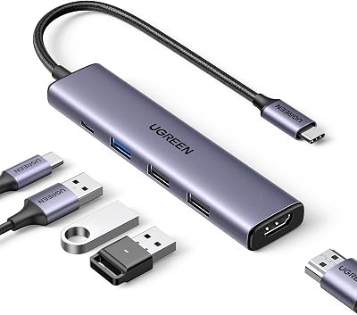 Revodok 105 Hub USB C 5 en 1 Adaptateur USB C vers HDMI