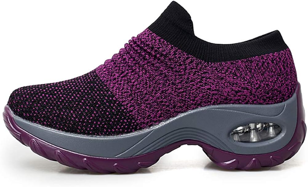  | Women's Walking Shoes Sock Sneakers - Mesh Slip On Air Cushion Lady Girls Modern Jazz Dance Easy Shoes Platform Loafers | Walking