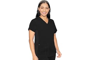 Med Couture Touch Women's V-Neck Shirttail Top