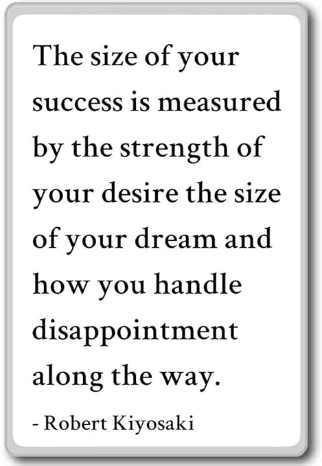 El tamaño de tu éxito se mide por el imán para nevera con citas de ...