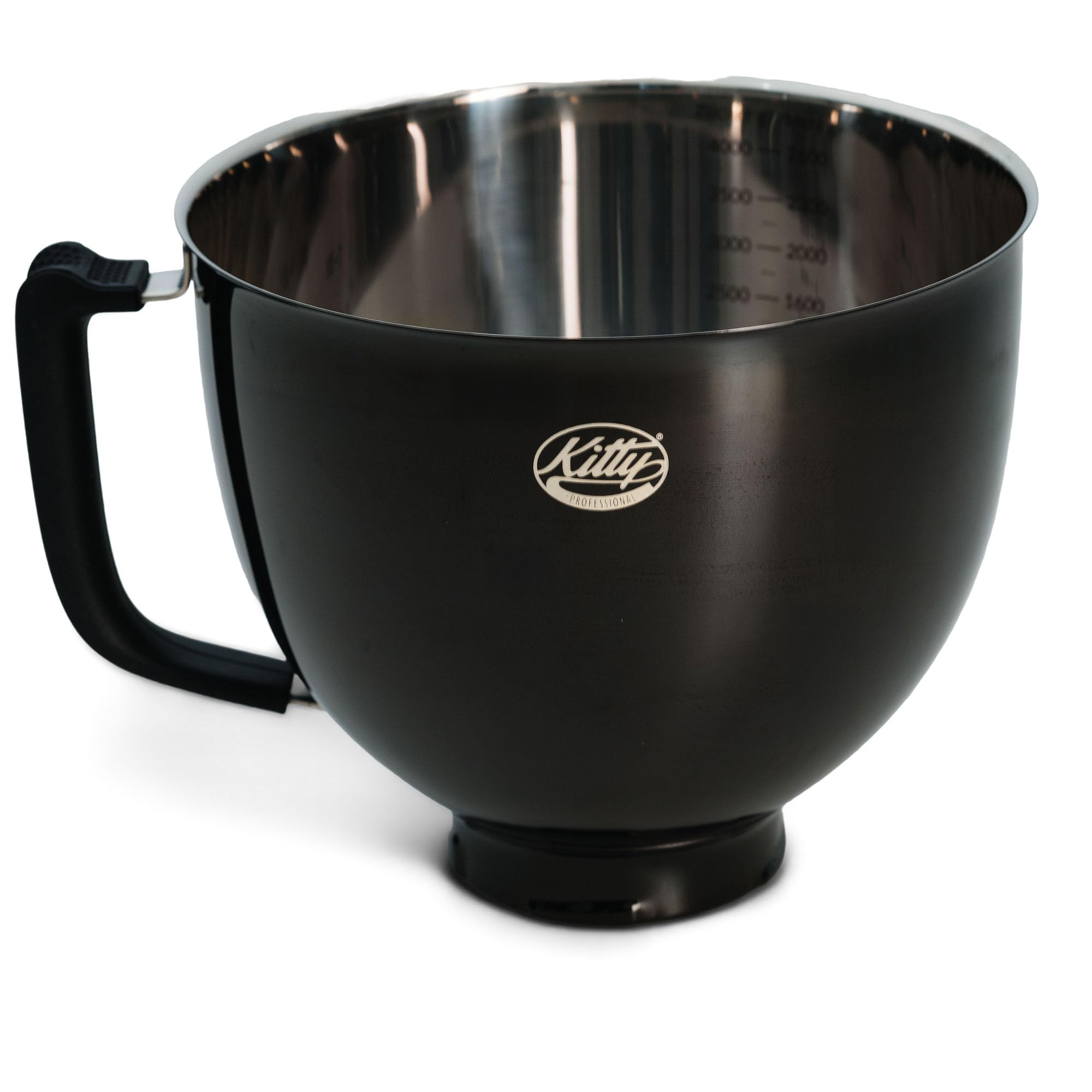 Kitty Professional Mixing Bowl Super Bowl Compatible with Kitchen Aid 4.3 and 4.8 Litre (Titanium Black)