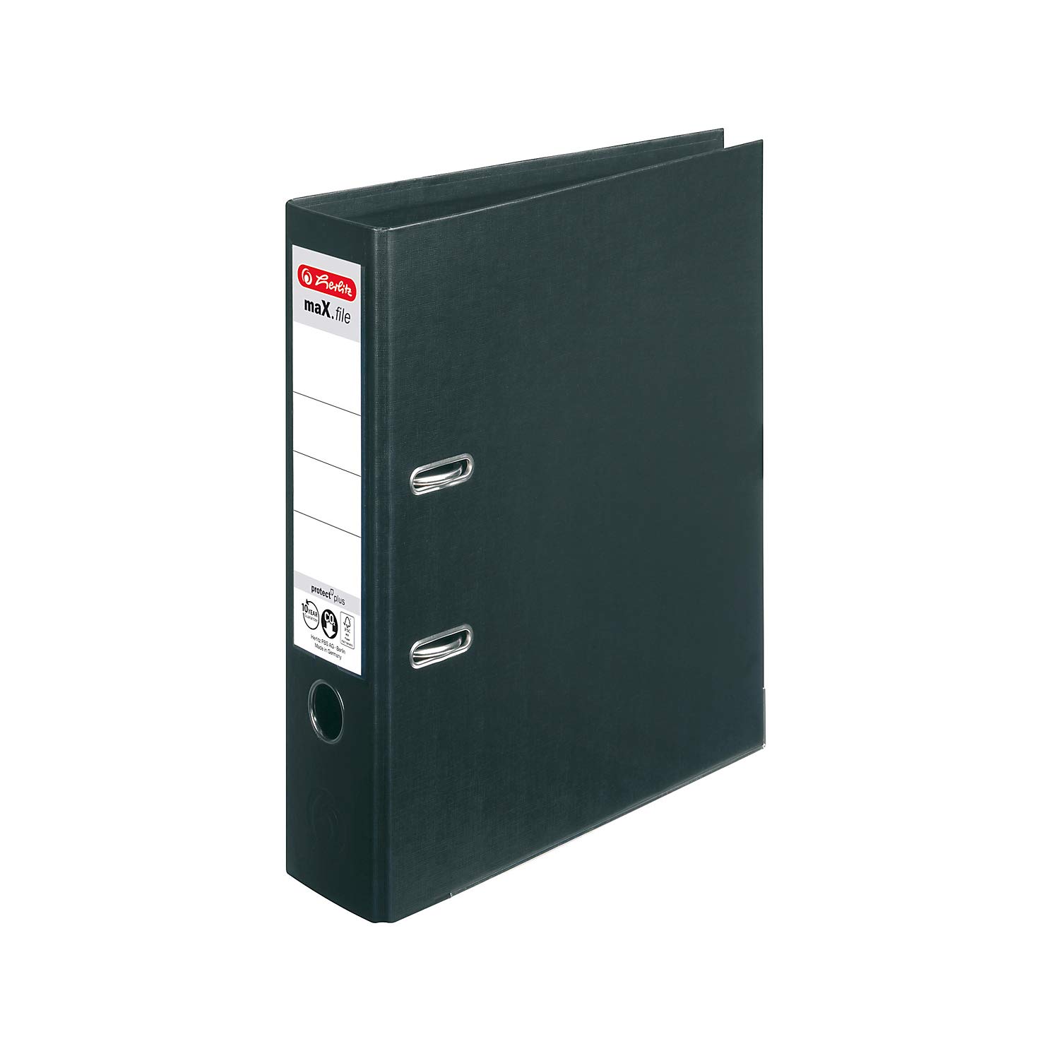 Herlitz ChromoColour Lever Arch File Polypropylene Spine 80mm A4 Black Ref 10834315