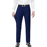 Pacific Perfect Men's Stretch Dress Pants with Expandable-Waist 3 Fits: Slim Fit/Classic Straight/Big & Tall