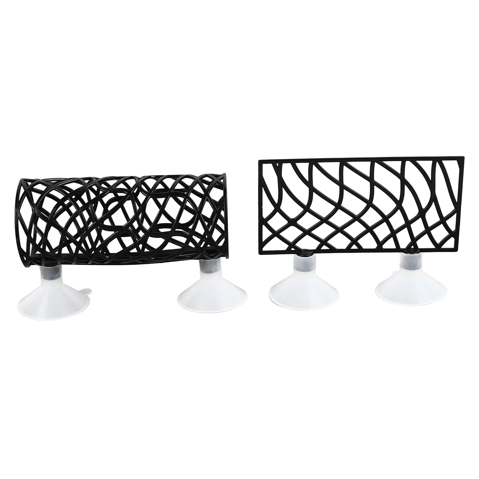 Fish Bed Tunnel, Hollow Betta Fish Tank Decor, Hollow Design Hide Resting Tube with Grille Screen, Safe Betta Bed Tunnel Cave for Fish Tank Aquarium (Black)