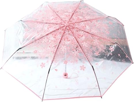 Amazon ビニール傘 桜柄 折り畳み傘レディース雨具 透明可愛い 女の子 母の日プレゼント晴雨兼用 ピンク ノーブランド 傘 レインウェア 通販