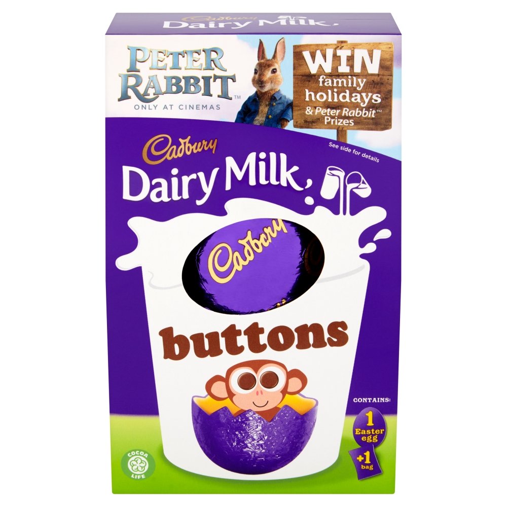 Cadbury Dairy Milk Buttons Easter Egg Chocolate, 128 g Amazon.co.uk