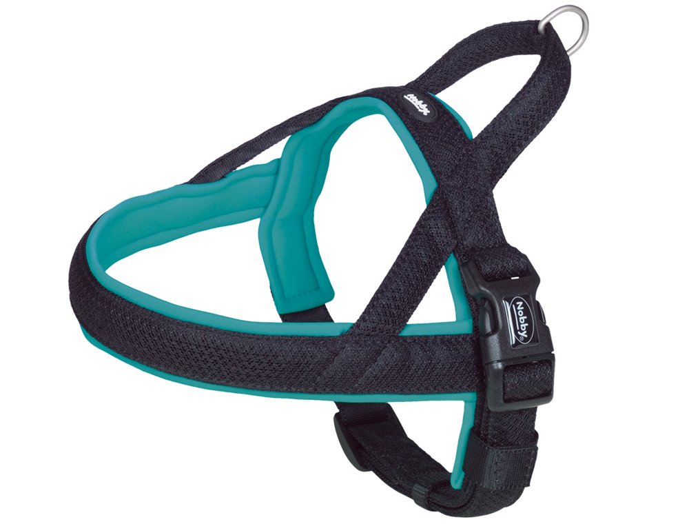 Nobby Preno Mesh Norwegian Harness, 75 - 98 cm+62 cm/40 - 45 mm, Turquoise