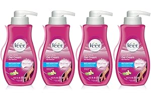 Veet Gel Hair Remover Cream, Sensitive Formula, 13.5 oz (Pack of 4)