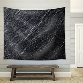 Black Stone Background - Fabric Wall Tapestry Home Decor - 51x60 inches