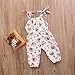 Baby Girls Halter One-pieces Floral Romper Jumpsuit Jumper Outfit Clothes (12-18M, White)