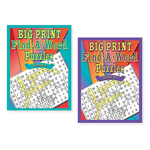 2 Pack Big Print Find A Word Puzzle Books
