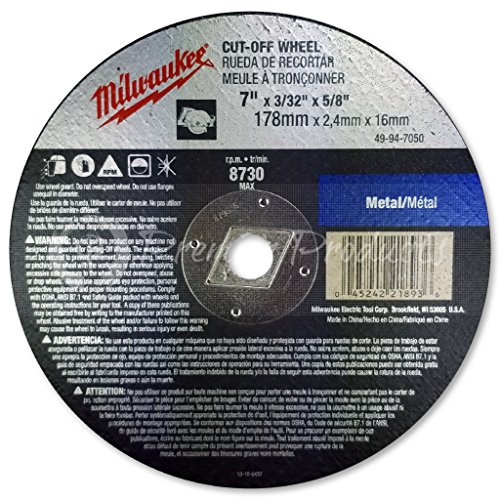 Milwaukee 5 Pack - 7 Inch Cut Off Blades For Circular Saws - Aggressive Cutting For Metal & Stainless Steel - 7" x .09 x 7/8-Inch