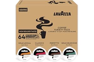 Lavazza Coffee K-Cup Pods Variety Pack for Keurig Single-Serve Coffee Brewers, 64 Count , Value Pack, Notes of: fruits, flowers, chocolate, carmel, citrus