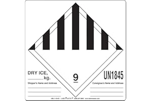 Labelmaster HML11-DICE Dry Ice Label, Hazmat, 4.75" x 4" (Pack of 500)
