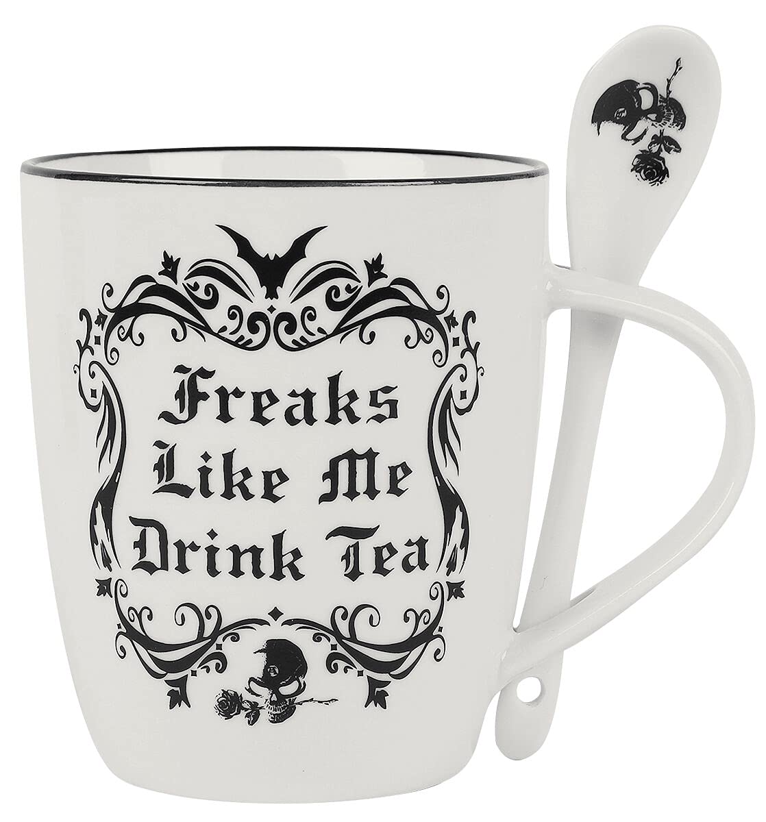 Alchemy Freaks Like Me Mug Spoon Set England Fine Bone China Gothic