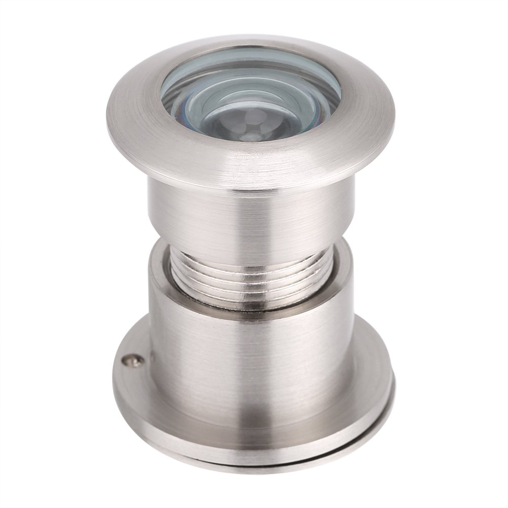 Door Viewer Peephole, 28mm Door Viewer with Heavy Duty Privacy Cover for 35mm-60mm Doors, Home Office Hotel, Pure Copper & Optical Glass(Silver)