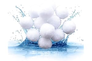 Grebest 3.3 lbs Pool Filter Balls,Eco-Friendly Reusable Fiber Filter Media for Swimming Pool Sand Filters(Equals 117 lbs Pool Filter Sand) 7.3oz A