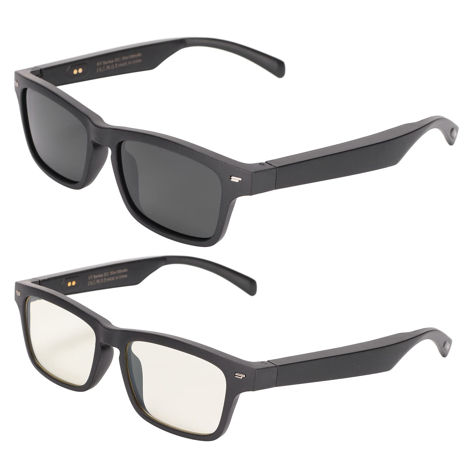 Smart Glasses, Sunglasses with Touch Voice Control Stereo Waterproof Wireless Sunglasses for Driving and Running (Polarized Light)